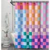Vintage Fabric Shower Curtain Waterproof Color Modern Simple Fashion Shower Curtain with Hook for Bathroom Decoration