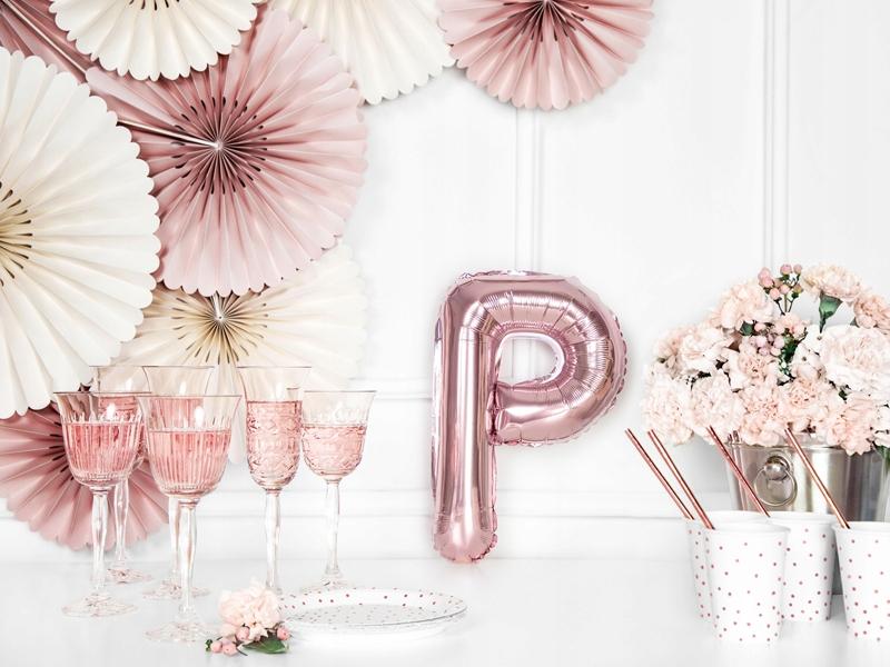 Foil Balloon Letter "P", 35Cm, Rose Gold 1pc