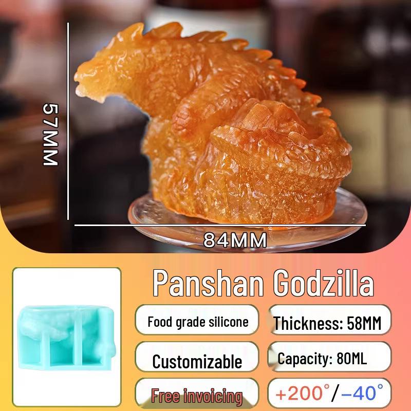 Crocodile-Shaped Silicone Ice Cube Tray for Whiskey – Large, Food-Grade, Cartoon Design