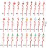 Spiral Christmas Plastic Straw Food Grade Christmas Party Decor Christmas Cartoon Straw  Children