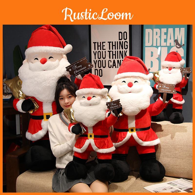Oversized Santa Claus Soft Toy With White Beard Festive Plush Doll 80cm Height 1.6kg Weight Characters)