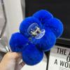 Autumn and winter temperament model~ Rex rabbit hair ball grab clip large plush hair grab back head shark clip hairpin headgear