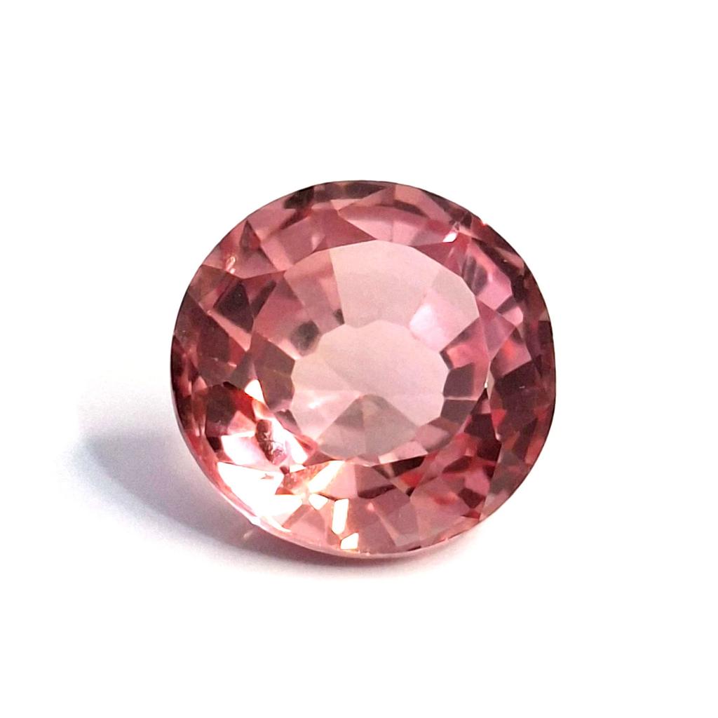Stunning Natural Padparadscha Sapphire 7-9 Ct Round Cut Certified Gemstone