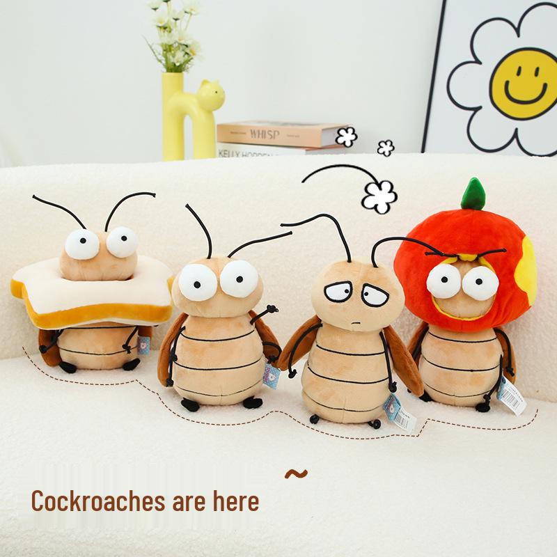Adorable Cockroach Plush Toy - Cute Dorky Bread Design, Perfect Birthday Gift