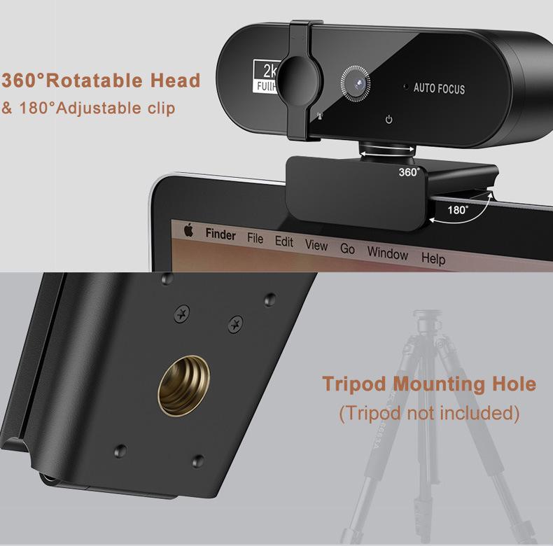 Live Stream USB Camera: HD 2K/4K Video for Desktop or Laptop