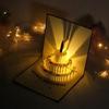 Creative 3D Music Light Birthday Cards Foldable Blessing Cake Holiday Card  All Ages