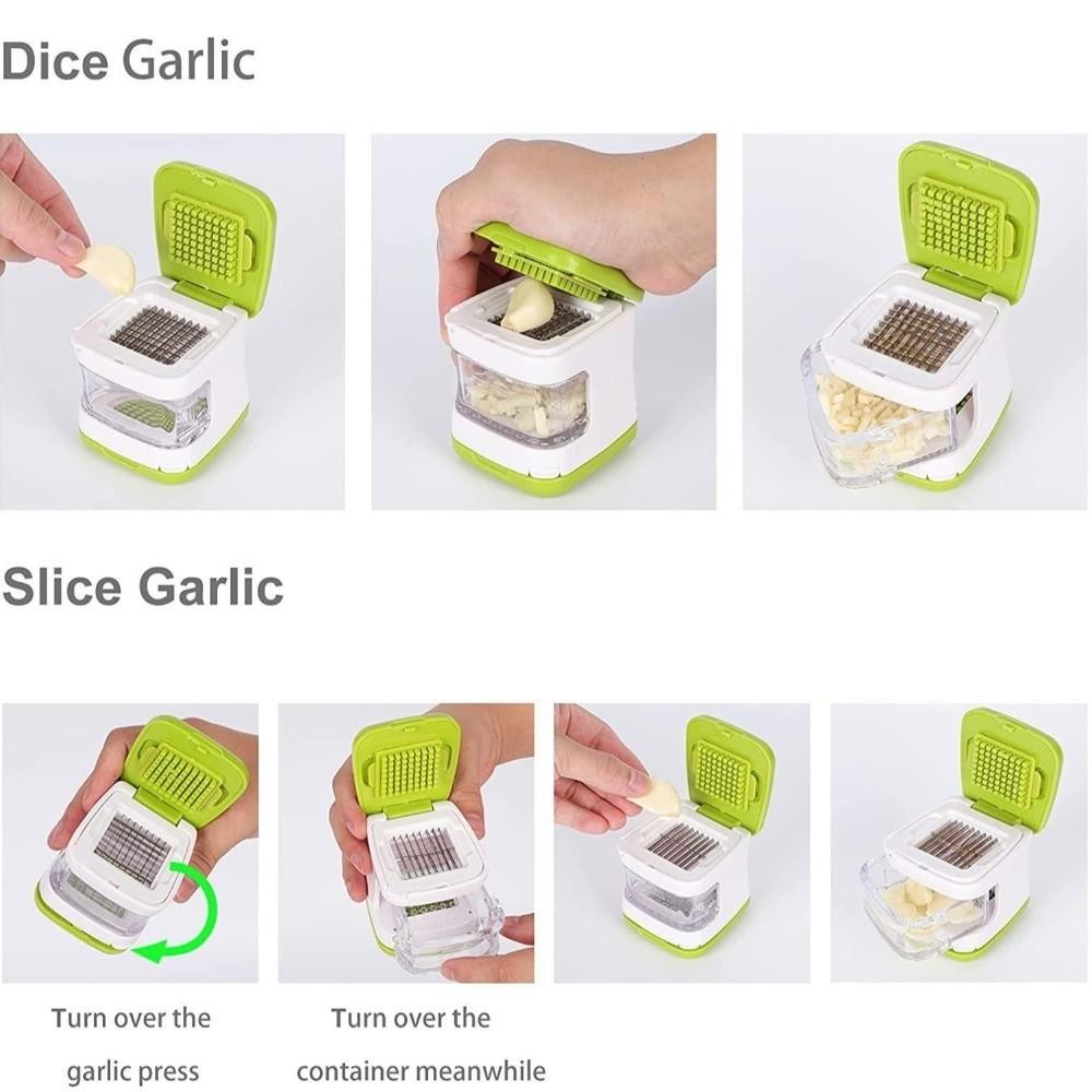 Plastic Double Sided Press Garlic Masher Portable Ginger Slicer Garlic Chopper Cooking