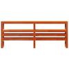 Headboard with Shelves Wax Brown 180 Cm Solid Pine Wood