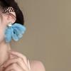 Simple Fashion Earrings Women Mesh Petal Drop Handmade Large Chiffon