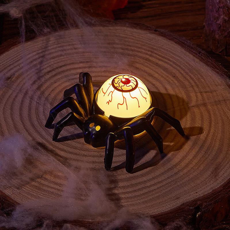 LED Halloween Pumpkin and Spider Candle Lights for Kids - Festive Atmosphere & Decoration Gift
