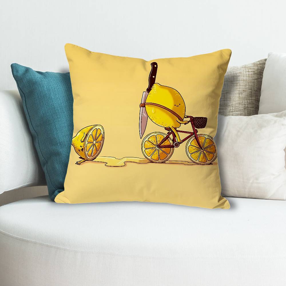 Funny Food Art Anime Celebrity Merchandise AllMatch Printed Pillow Case Sofa Car Office Room Decoration Protector
