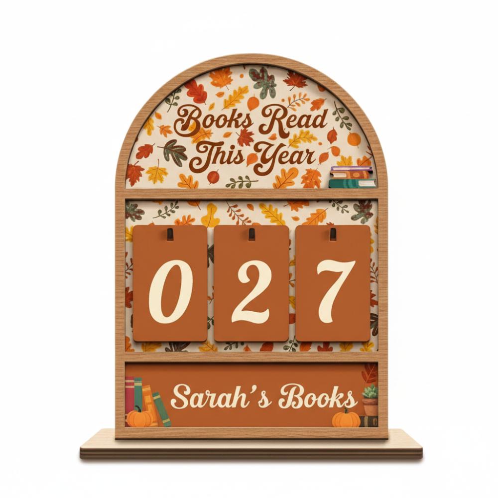

Wooden Books Read Tracker Standing Books Read This Year Reading Tracker Signage Craftwork Book Lovers Gift