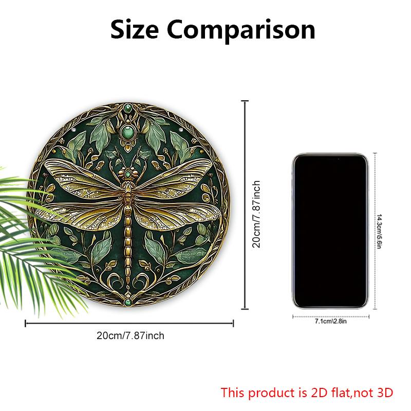 Vintage Wooden Sign with Dragonfly Pattern - Decorative Hanging Plaque for Front Door, Wall Decoration