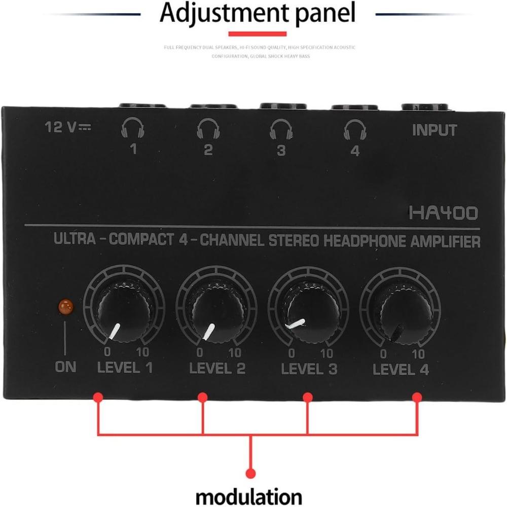 Independent Volume Control Headphone Amplifier 4 Channel 4 Channel Amplifier For Guitar