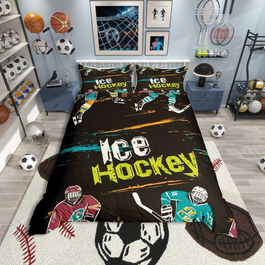 

Homewish Sport Theme Duvet Cover Set,Ball Gamer for Boys Bedding Set,Abstract Gamer Decor DE XS 100x135cm 2pcs&set