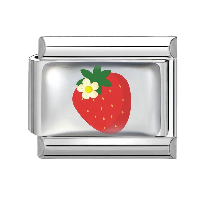 Y2K Rote Serie Blume Kirsche Herz Schleife Schmetterling Liebe Italienischer Charm Glieder Passend 9mm Edelstahlarmband Damen DIY Basteln
