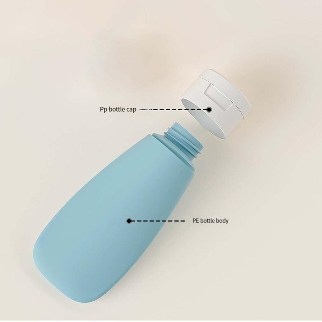 4Pcs/Set Refillable Bottle 60ml Soft Lotion Container Squeeze Tube Empty Bottle Portable Travel Shampoo Bottle Containers