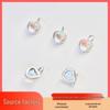 S925 Sterling Silver Iridescent Gradient Heart Charm for DIY Jewelry: Necklaces, Bracelets, and Foot Ornaments.