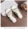 Silver Sandals Women 2025 New Summer Bow French Cool Slippers Wear Thick High Heels Fairy Style Slippers