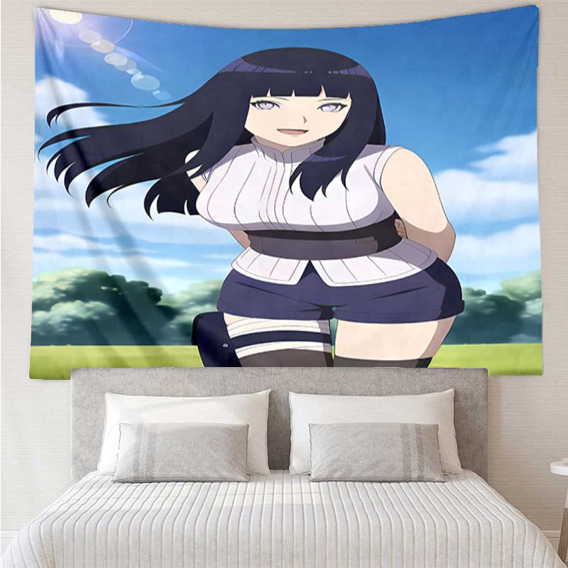 Hinata Hyuga Tapestry for Bedroom Aesthetic Classroom Tapestries Wall Hanging for Living Room Dorm Office,Ideal Creative Gift