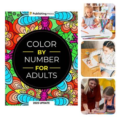 Yousheng Color by Number for Adult 75 Beautiful Pictures Anxiety Therapy Coloring Book for Relaxation Stress Relief
