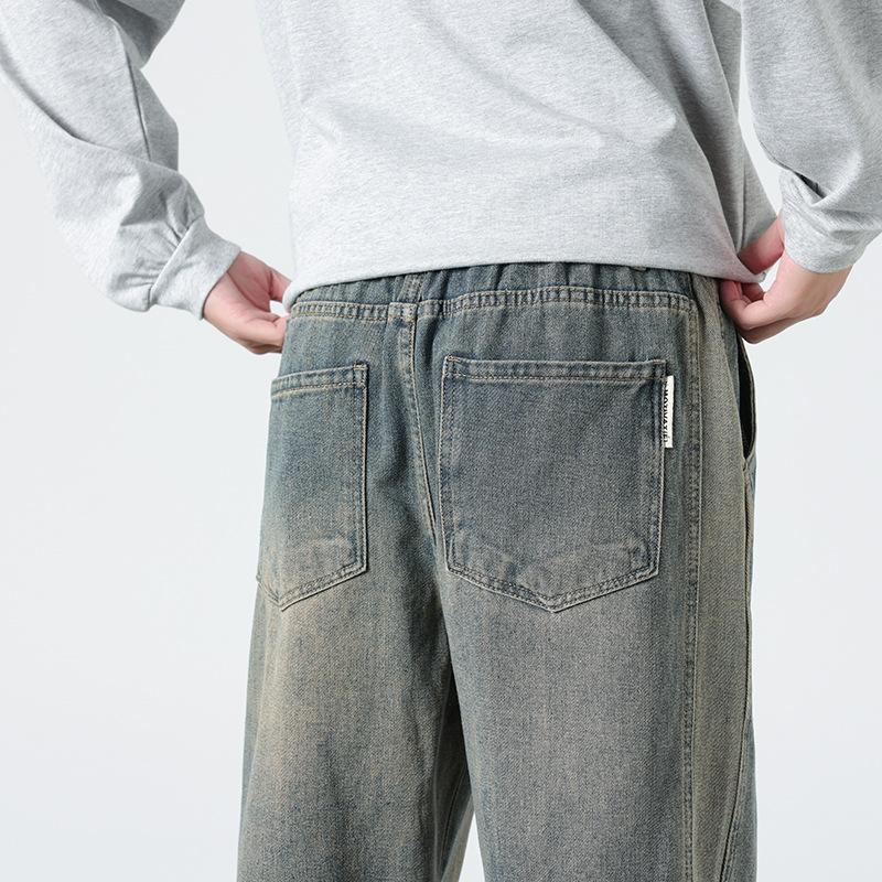 American Retro Jeans Men's Spring New Style Old Loose Straight Pants