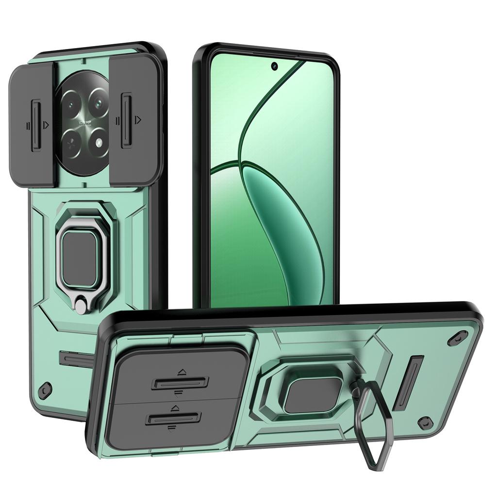 For Realme 12 5G Case PC+TPU Impact-Resistant Phone Cover with Slide Lens Protection