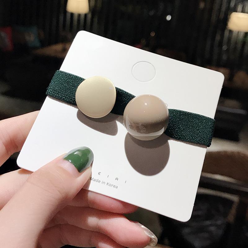 Korea New Metal Hair Scrunchies Hair Bands Ponytail Holder Rubber Band for Women Hair Ties Hair Rope Headband Hair Accessories