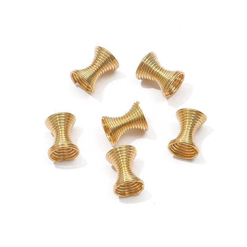 30pcs Metal Spring Funnel Shape Spacer Beads Caps Beading DIY Findings End Caps Bead Stoppers For Jewelry Makings Accessories