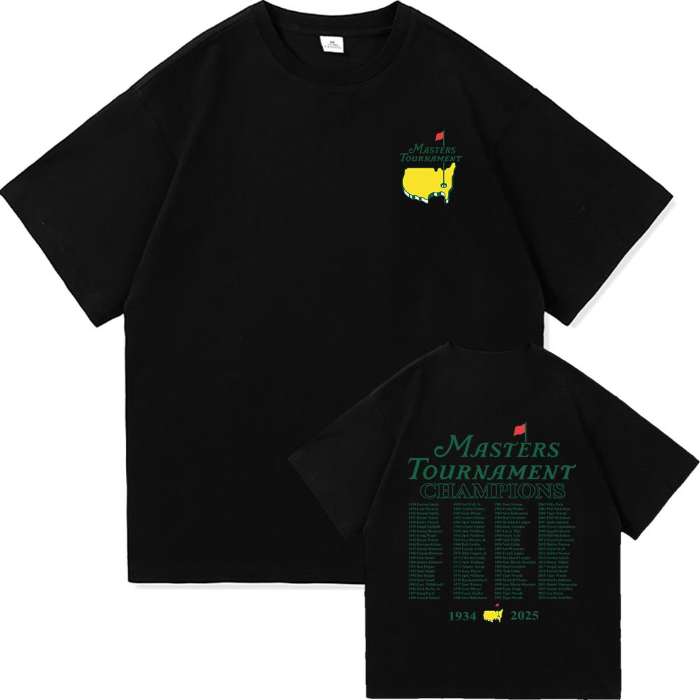 2025 Summer Rory Mcilroy Master Retro Mens Fashion and Leisure Retro Harajuku Highquality Loose Clothes Cotton Tshirt