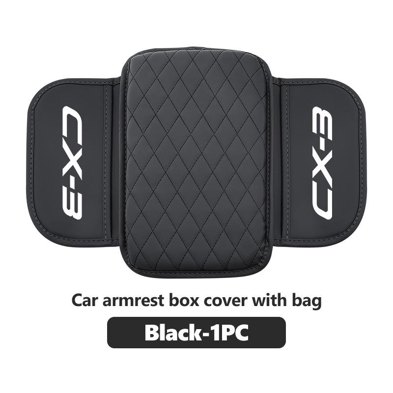 For Mazda Car Center Console Protector Cover Leather Armrest Box Cushion Pad CX5 MX5 CX7 Axela MS CX30 CX90 CX60 CX50 2 3 6 5
