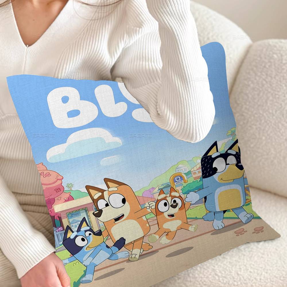 Cartoon B-Blueys Stitch Glücksdrache Kissenbezug Sofakissenbezug Heimzimmer Dekoration Kindergeschenk
