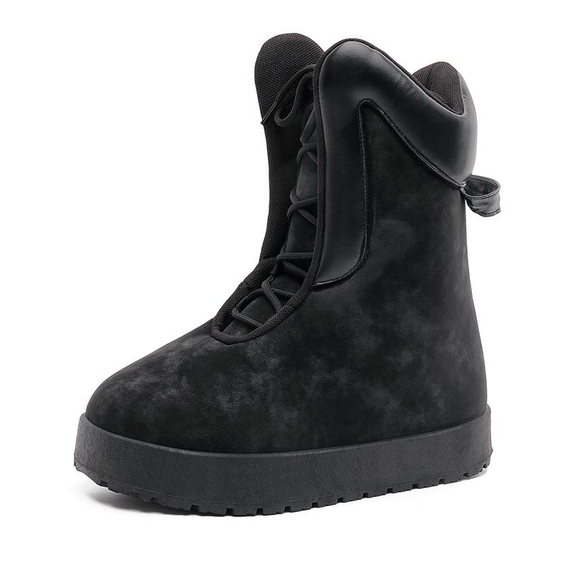 

Men s Casual Sneakers 2026 New Fashion High Top Shoes Comfortable Lace - up Multi - Color for Daily Wear Walking Street Style 46 чорний
