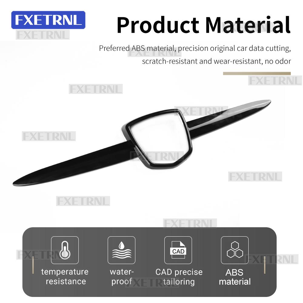 ABS Carbon Fiber Style Pattern for Abarth 595 695 2012 2013 2014 2015 2016 2017 2018-2024 Fiat 2008-2024 Car Badge Frame Cover