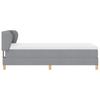 Boxspring Bed with Headboard Light Gray 80 X 200 Cm Fabric