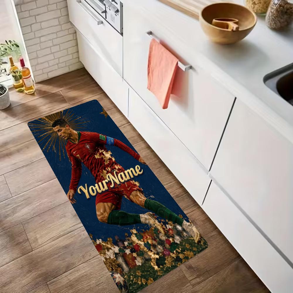 Cristiano Ronaldo Customize Your Name Kitchen Rug Runner Rug Laundry Mat Hallway Entryway The Best Gift Choice