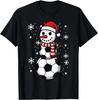 Christmas Soccer Ball Snowman Xmas Football Boys KDS Men T-Shirt Unisex T-Shirt