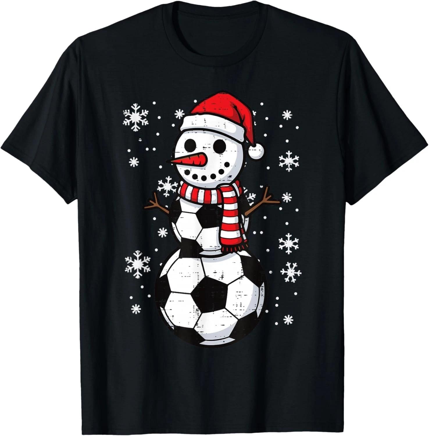 

Christmas Soccer Ball Snowman Xmas Football Boys KDS Men T-Shirt unisex T-Shirt XL