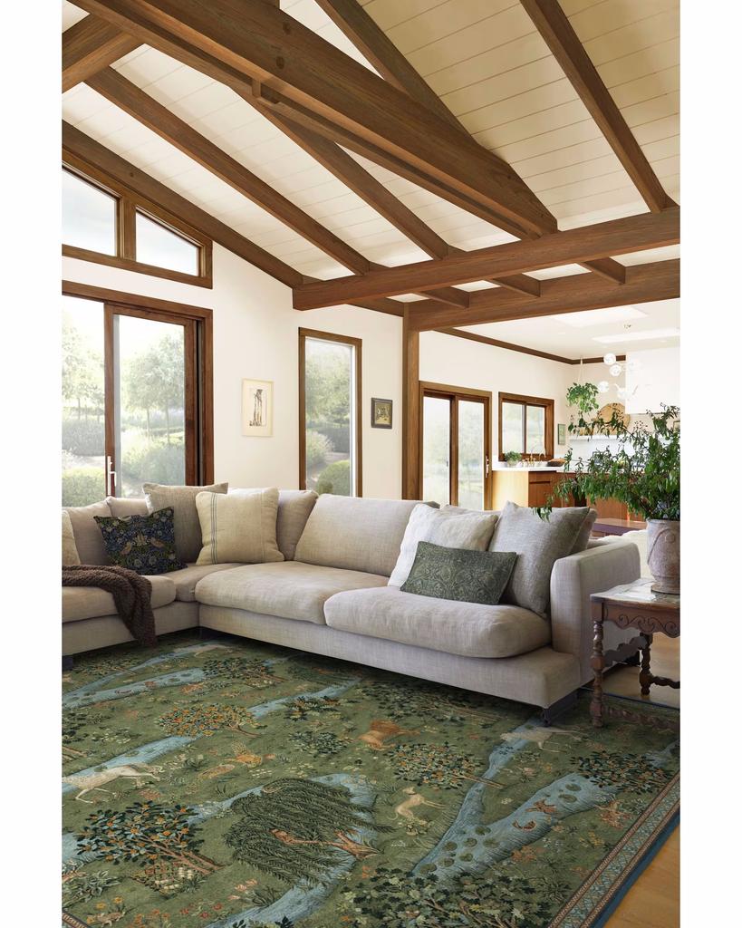 William Morris Owl & Willow Nature CarpetGreen Botanical Flower Animal Rug Modern Home Art Living Room Bedroom Decorative Carpet