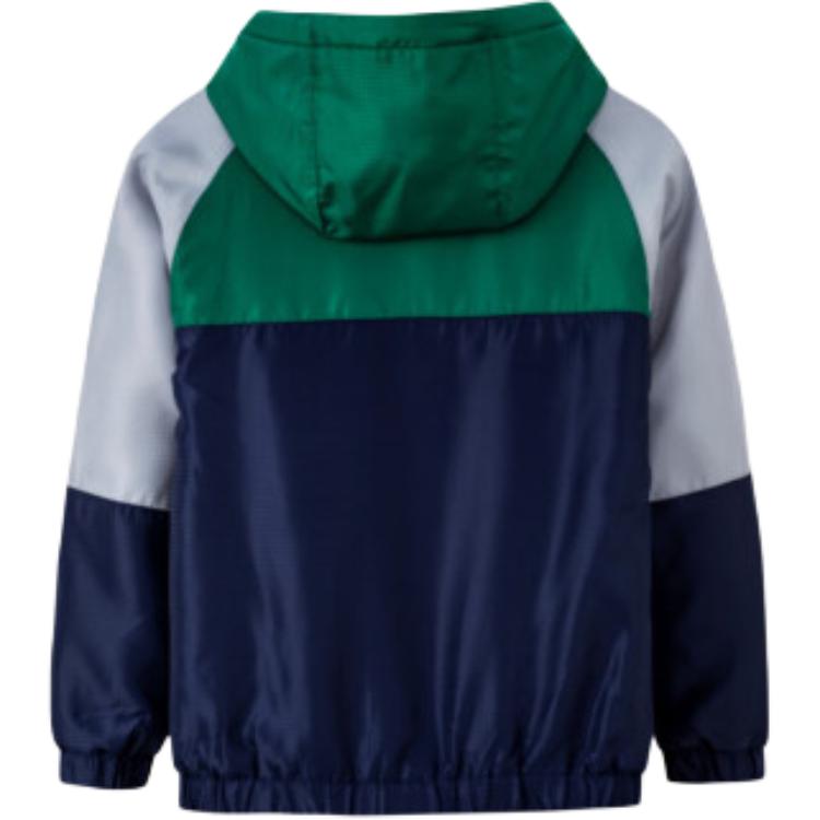 Nike Color Block Zip Up Hooded Long Sleeve Jacket Kids Jackets Indigo NY2242020GS-001