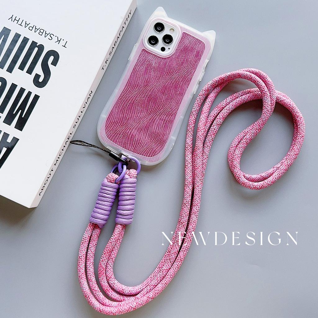 New Durable Twist Color Mobile Phone Universal Lanyard Diagonal Long Rope Shoulder Strap Neck Multi-Purpose Anti-Loss Rope