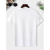 Tailles européennes T-shirt imprimé confortable pour homme à col rond, Manches courtes ample décontracté pour Printemps Été Vacances