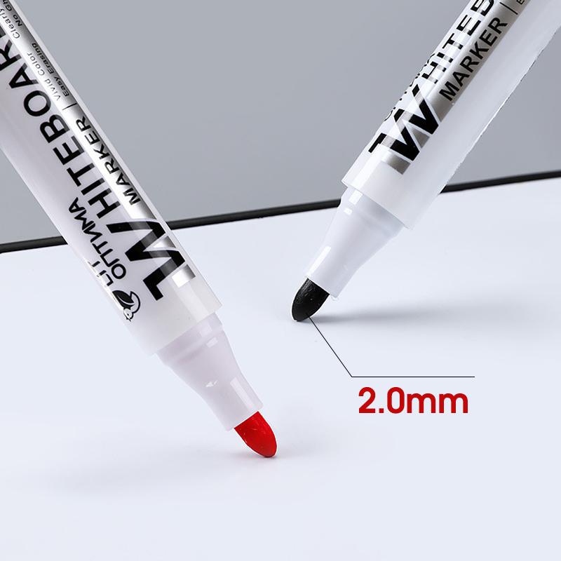 4pcs Whiteboard Marker Set,2.0mm Nib,Black Blue Red High-Volume Ink,Office Teaching Pen,Clear Handwriting & Easy Erasure