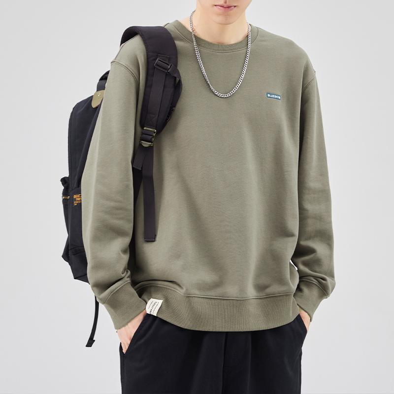 

Толстый свитер с круглым вырезом, мужской, весна-осень, без шапки, свободная футболка с длинным рукавом, рубашка для мальчиков 4XL кофейный