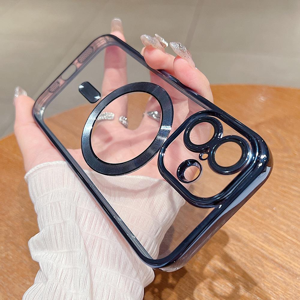 

Покрытие магнитное для Magsafe беспроводной зарядки чехол для iPhone 16 Pro Max 15 14 Plus 13 12 11 линза защита мягкий противоударный чехол For iPhone 15Plus