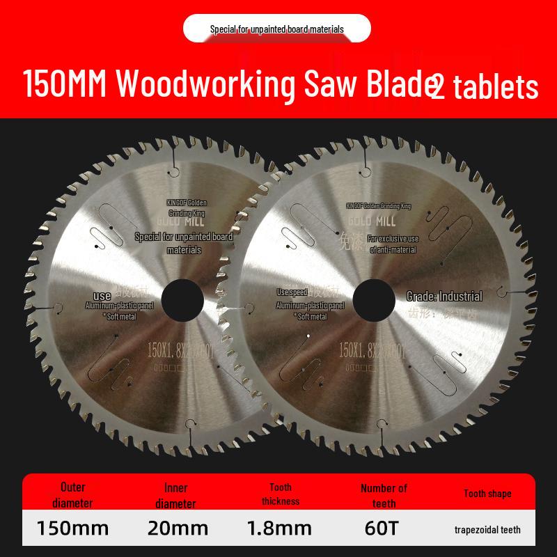Gold King Eco-Friendly Circular Saw Blade for Woodworking: Paint-Free, Flat-Top Tooth, No Chipping