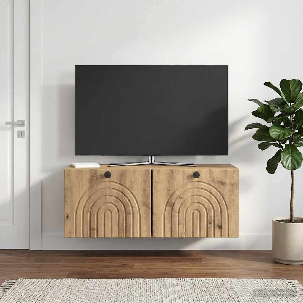 Wall Mounted TV Cabinet Artisan Oak 78.5 x 31 x 30 cm