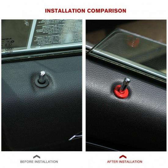 Red Interior Door Lock P Cover Trim Protector For Jeep Grand Cherokee 11-20