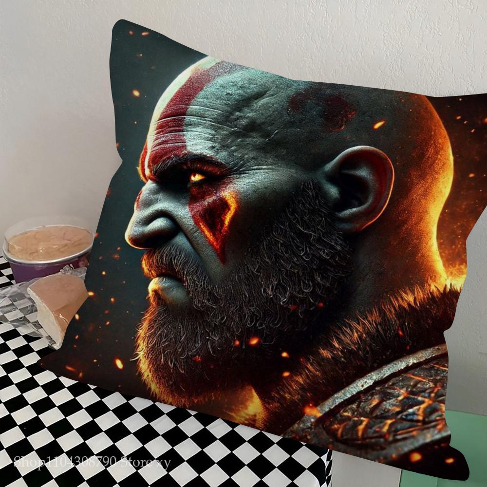 1pc The Last Of Us God Of War Pillow Case Square Bedroom Sofa Leisure Comfort Cushion Car Living Room Home Decoration