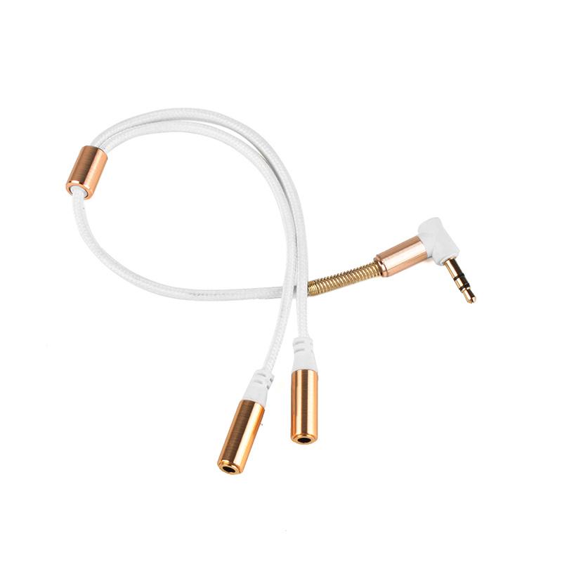 3.5MM Jack Plug Y Splitter Audio Stereo Extension Earphone Headphone Extension Cable